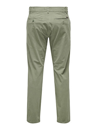 Only & Sons Erkek Regular Fit Lastikli Bel Haki Pantolon - 22029761
