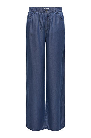 Only Kadın Onlcharıs Beli Lastikli Ön ve Arka Cep Detaylı Pantolon 15337940 Indigo