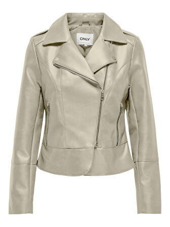 Only Onlkristel Faux Leather Biker Kadın Deri Ceket 15336105