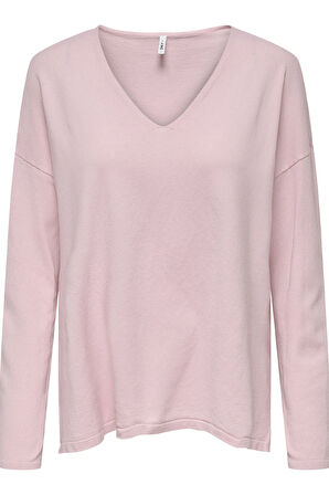 Only Kadın Oversize V Yaka Basic Kazak - 15340735