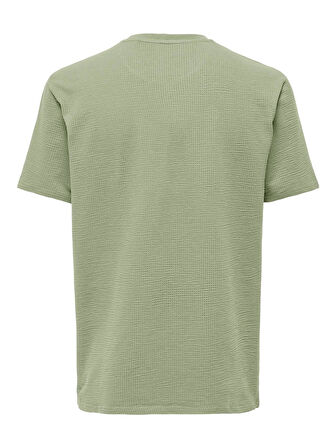 ONSKIAN LIFE REG SEERSUCKER SS TEE NOOS AÇIK YEŞİL