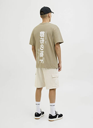 Jack & Jones Bisiklet Yaka Yeşil Erkek T-Shirt 12271257_JJJAYCE TEE SS CREW NECK