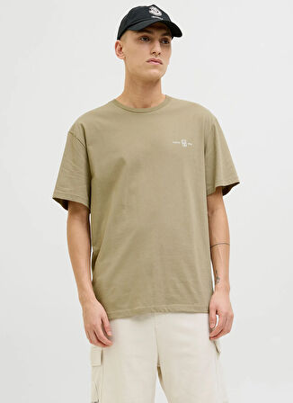 Jack & Jones Bisiklet Yaka Yeşil Erkek T-Shirt 12271257_JJJAYCE TEE SS CREW NECK