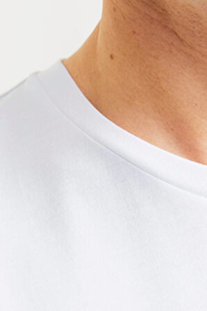 JJTEX TEE SS CREW NECK BEYAZ