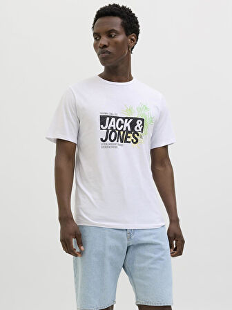 Jack & Jones Erkek Basic Tişört – %100 Pamuk, JJJAXON Modeli 