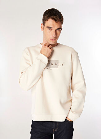 Jack & Jones Bisiklet Yaka Ekru Erkek Sweatshırt 12275175_JORKEN SWEAT CREW NECK
