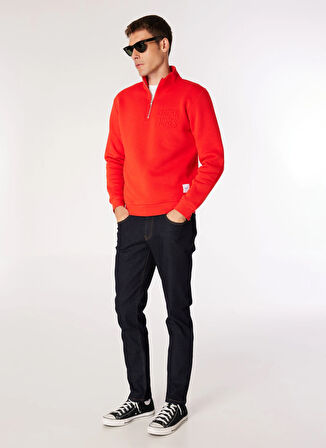 Jack & Jones Dik Yaka Kırmızı Erkek Sweatshırt 12275180_JCOOVE SWEAT HIGH NECK