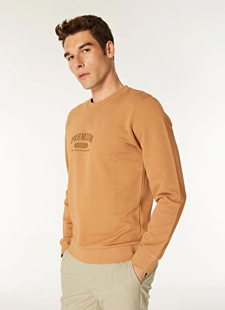 Jack & Jones Bisiklet Yaka Kahve Erkek Sweatshırt EXC 12275176_JPRBLAHAF SWEAT CREW