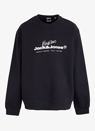 Jack & Jones Bisiklet Yaka Siyah Erkek Sweatshırt EXC 12275174_JCOTABI SWEAT CREW NEC