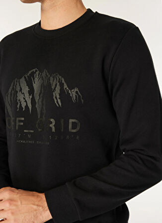 Jack & Jones Bisiklet Yaka Siyah Erkek Sweatshırt EXC 12275173_JCOPOINT SWEAT CREW