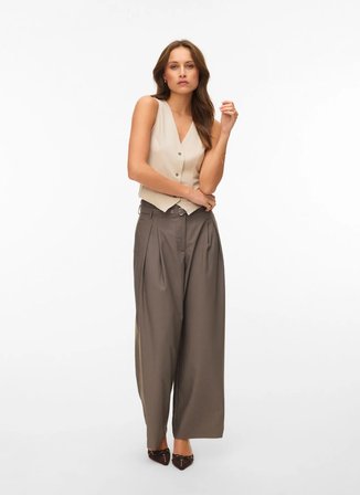 Vero Moda Ekru Kadın Yelek VMMYMILO S/L WAISTCOAT WVN GA