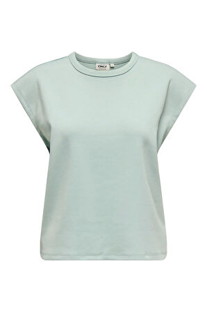 Only Kadın Onllucıa Bisiklet Yaka Kolsuz T-Shirt 15346670 Mint