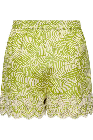 ONLLOU LIFE EMB LOOSE SHORTS WVN AÇIK YEŞİL