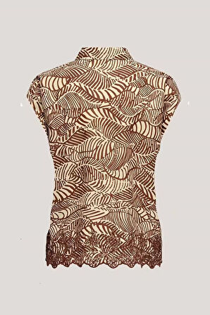 ONLLOU LIFE EMB S/S SHIRT PTM KİREMİT