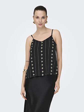 ONLVIANA SINGLET PTM Kadın Siyah Bluz - 15346755