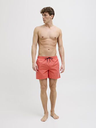 Jack & Jones Erkek Çift Logolu Deniz Şortu - Maui Serisi 