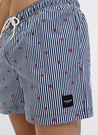 Jack & Jones Lacivert Erkek Şort Mayo 12272933_JPSTMAUI JJSWIM MINI STRIP