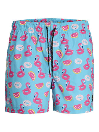 Jack & Jones JPSTMAUI JJSWIM Erkek Desenli Deniz Şortu - Hızlı Kuruyan Kumaş 