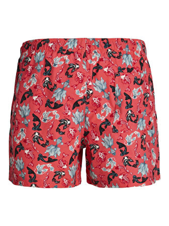 Jack & Jones JPSTMAUI JJSWIM Erkek Desenli Deniz Şortu - Hızlı Kuruyan Kumaş 