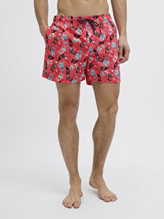 Jack & Jones JPSTMAUI JJSWIM Erkek Desenli Deniz Şortu - Hızlı Kuruyan Kumaş 