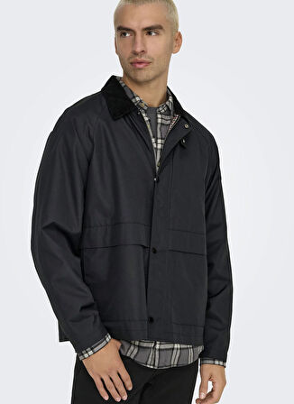 Only & Sons Rahat Siyah Erkek Ceket ONSKOSMO LIFE JACKET OTW