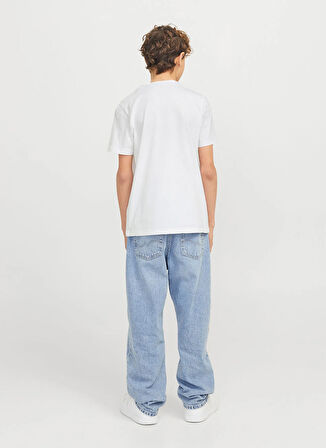 Jack & Jones Baskılı Beyaz Erkek Çocuk T-Shirt 12269876
