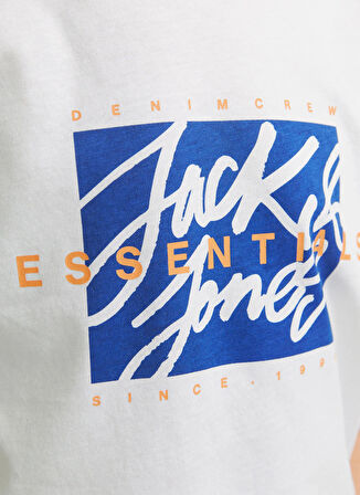 Jack & Jones Baskılı Beyaz Erkek Çocuk T-Shirt 12269876