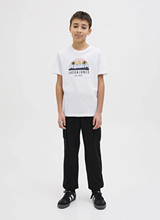 Jack & Jones Baskılı Beyaz Erkek Çocuk T-Shirt 12269922