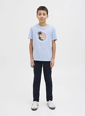 Jack & Jones Baskılı Mavi Erkek Çocuk T-Shirt 12269922