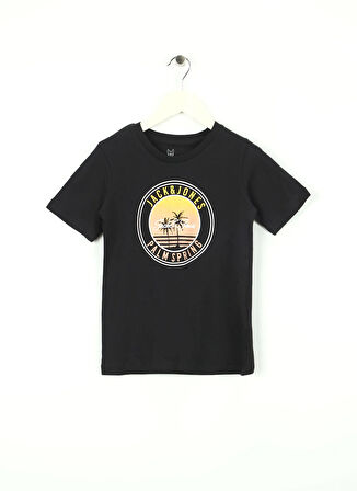 Jack & Jones Baskılı Siyah Erkek Çocuk T-Shirt 12269922