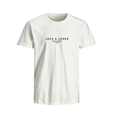 Jack & Jones 12276646 Jprblaharris Ss Tee Crew Neck Fst Beyaz