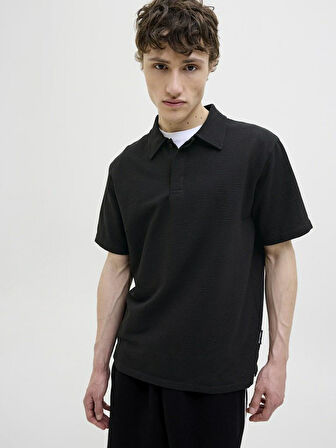 Jack Jones Sago Textured Erkek Polo Yaka Tişört 12276735