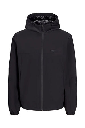 Jack & Jones Erkek Jorvesterbro Kapüşonlu Suya Dayanıklı Mevsimlik Mont Ceket 12272898 Siyah