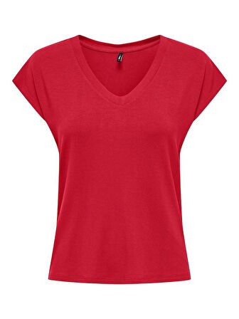 Only Rılla V Yaka Regular Fit Kadın Tişört 15315776
