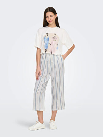 Only Onlmelina S/S Ladies Top Box Jrs Kadın T-shirt 15342876