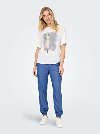 Only Onlmelina S/S Ladies Top Box Jrs Kadın T-shirt 15342876