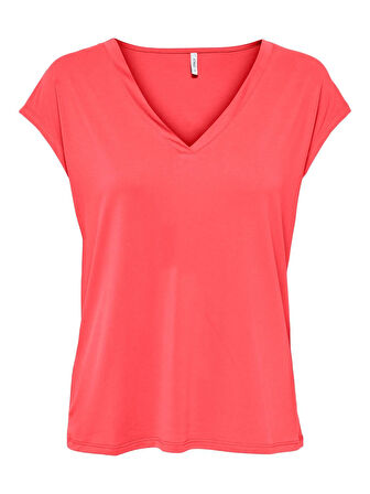 Only Onlfree Life S/S Mod V-Neck Top Jrs Noos Kadın T-shirt 15287041