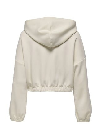 Only Kapüşon Yaka Düz Krem Kadın Sweatshırt ONLSCARLETT LIFE LS ZIP HOOD SWT NO