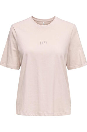 ONLMOODY LIFE S/S WORD TOP BOX JRS PUDRA