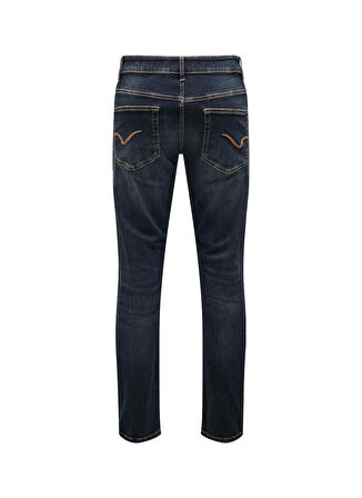 Only & Sons Normal Bel Dar Lacivert Erkek Denim Pantolon ONSLOOM SLIM EBONY 0366 DOT DNM NOO