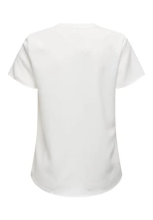Only ONLELITE LIFE S/S V-NECK TOP NOOS PTM Beyaz Kadın T-Shirt 15339740