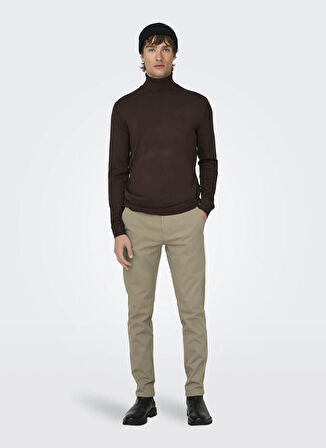 Only & Sons Normal Bel Dar Açık Gri Erkek Chino Pantolon ONSMARK PETE LIFE SLM CHIN 0013 PNT