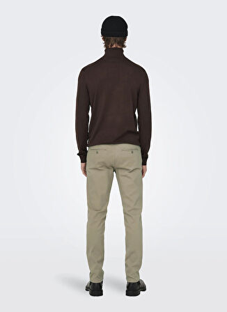 Only & Sons Normal Bel Dar Açık Gri Erkek Chino Pantolon ONSMARK PETE LIFE SLM CHIN 0013 PNT