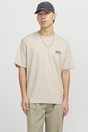 JORVESTERBRO BACK TEE SS CREW NECK KREM