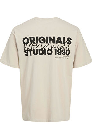 JORVESTERBRO BACK TEE SS CREW NECK KREM