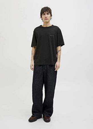 Jack & Jones Bisiklet Yaka Siyah Erkek T-Shirt 12273388_JORMARRAKESH SKETCH TEE SS