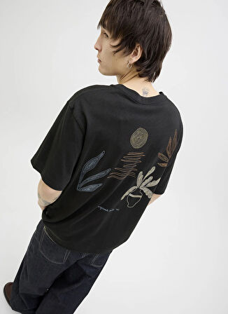 Jack & Jones Bisiklet Yaka Siyah Erkek T-Shirt 12273388_JORMARRAKESH SKETCH TEE SS