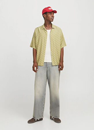 Jack & Jones Geniş Fit Kahve Erkek Gömlek 12271103_JORMARSHALL ISLINGTON AOP