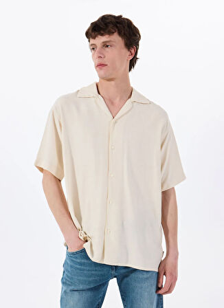 Jack & Jones Rahat Krem Erkek Gömlek 12271115_JORCABANA VARENNA SLUB SHI