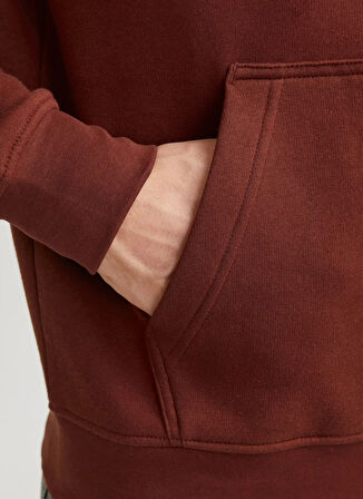 Jack & Jones Kapüşon Yaka Kiremit Erkek Sweatshırt JORVESTERBRO BLOCK SWEAT HOOD STYD